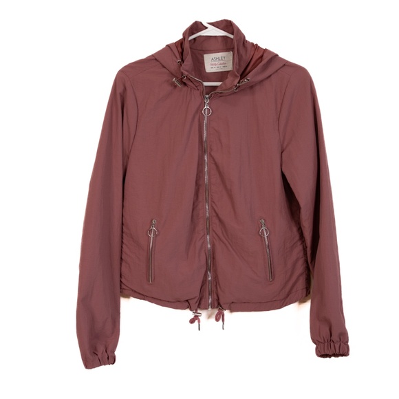 Ashley By 26 International Mauve Hooded Utility Jacket, Size M - Picture 11 of 12